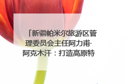新疆帕米尔旅游区管理委员会主任阿力甫·阿克木汗：打造高原特色文旅品牌 推动县域旅游高质量发展｜第七届全国县域旅游研究成果发布系列活动