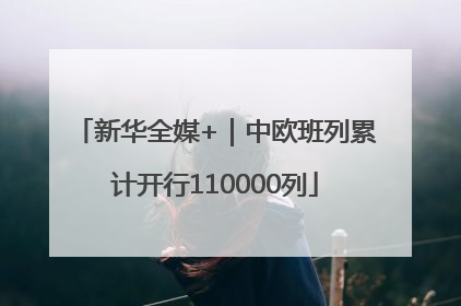 新华全媒+｜中欧班列累计开行110000列