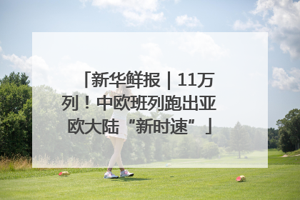 新华鲜报｜11万列！中欧班列跑出亚欧大陆“新时速”