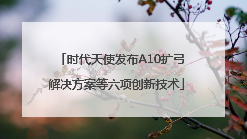 时代天使发布A10扩弓解决方案等六项创新技术
