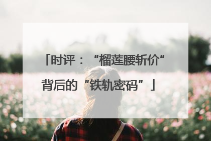 时评：“榴莲腰斩价”背后的“铁轨密码”