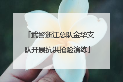 武警浙江总队金华支队开展抗洪抢险演练