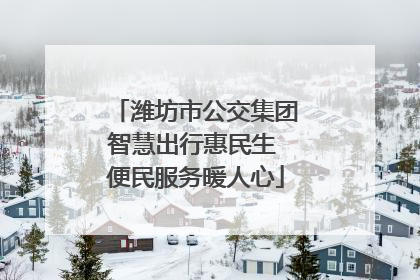 潍坊市公交集团智慧出行惠民生 便民服务暖人心