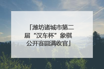潍坊诸城市第二届“汉车杯”象棋公开赛圆满收官