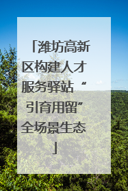 潍坊高新区构建人才服务驿站“引育用留”全场景生态