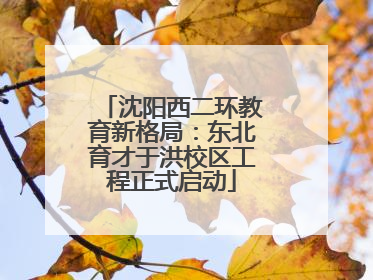 沈阳西二环教育新格局：东北育才于洪校区工程正式启动