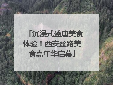 沉浸式盛唐美食体验！西安丝路美食嘉年华启幕