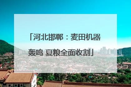 河北邯郸：麦田机器轰鸣 夏粮全面收割
