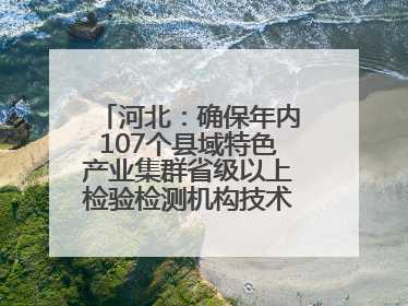 河北：确保年内107个县域特色产业集群省级以上检验检测机构技术服务全覆盖