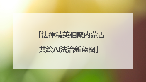 法律精英相聚内蒙古 共绘AI法治新蓝图