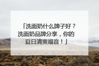 洗面奶什么牌子好？洗面奶品牌分享，你的夏日清爽福音！