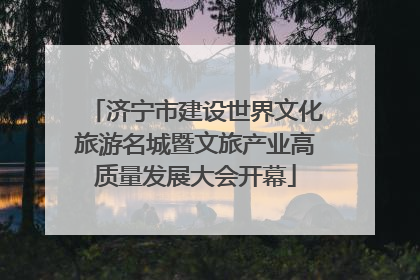 济宁市建设世界文化旅游名城暨文旅产业高质量发展大会开幕