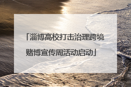 淄博高校打击治理跨境赌博宣传周活动启动