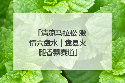 清凉马拉松 激情六盘水｜盘县火腿香飘赛道