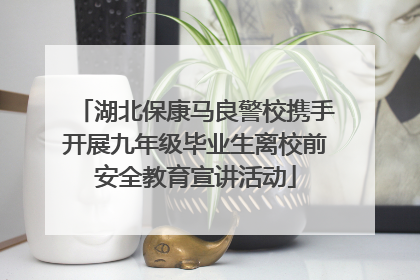 湖北保康马良警校携手开展九年级毕业生离校前安全教育宣讲活动