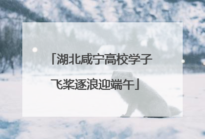 湖北咸宁高校学子飞桨逐浪迎端午