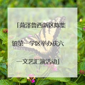 菏泽鲁西新区陈集镇第一学区举办庆六一文艺汇演活动