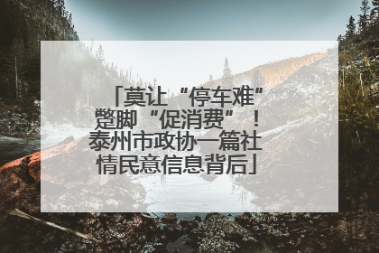 莫让“停车难”蹩脚“促消费”！泰州市政协一篇社情民意信息背后