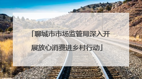 聊城市市场监管局深入开展放心消费进乡村行动