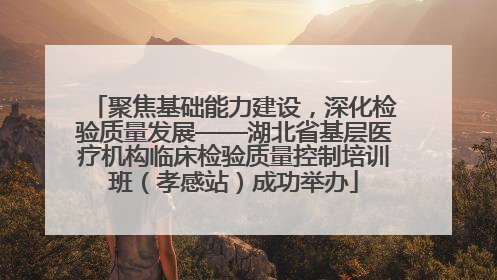 聚焦基础能力建设，深化检验质量发展——湖北省基层医疗机构临床检验质量控制培训班（孝感站）成功举办