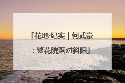 花地·纪实｜何武豪：繁花院落对斜阳