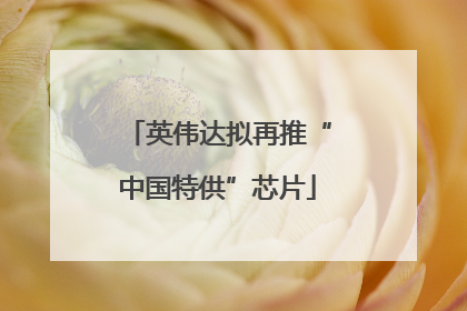 英伟达拟再推“中国特供”芯片