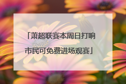 萧超联赛本周日打响 市民可免费进场观赛