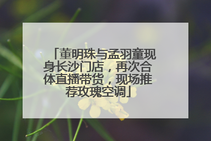 董明珠与孟羽童现身长沙门店，再次合体直播带货，现场推荐玫瑰空调