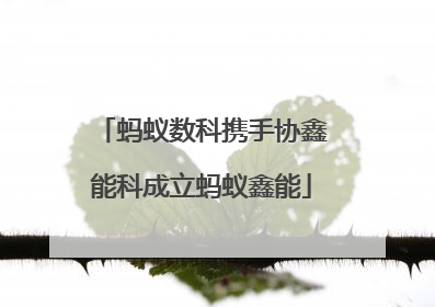 蚂蚁数科携手协鑫能科成立蚂蚁鑫能