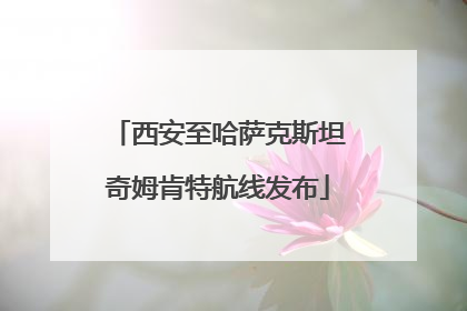 西安至哈萨克斯坦奇姆肯特航线发布
