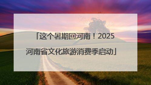 这个暑期回河南！2025河南省文化旅游消费季启动
