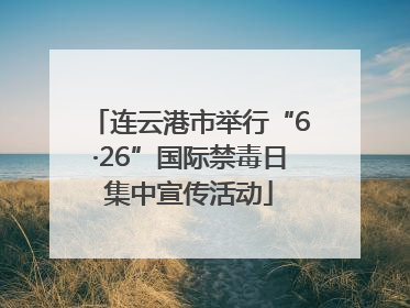 连云港市举行“6·26”国际禁毒日集中宣传活动