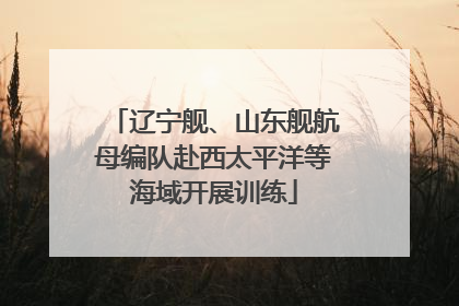 辽宁舰、山东舰航母编队赴西太平洋等海域开展训练