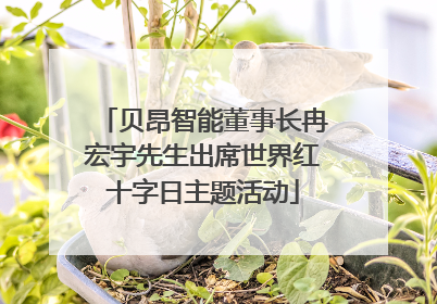 贝昂智能董事长冉宏宇先生出席世界红十字日主题活动