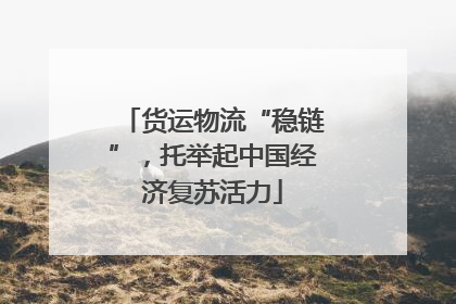 货运物流“稳链”，托举起中国经济复苏活力