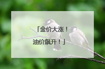 金价大涨！油价飙升！