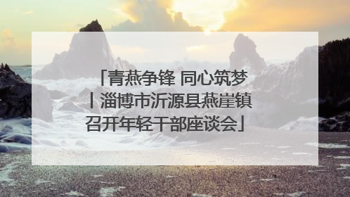 青燕争锋 同心筑梦丨淄博市沂源县燕崖镇召开年轻干部座谈会