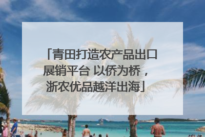 青田打造农产品出口展销平台 以侨为桥，浙农优品越洋出海