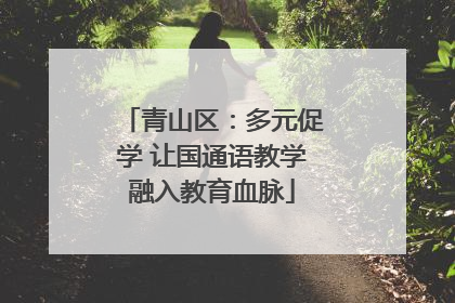 青山区：多元促学 让国通语教学融入教育血脉