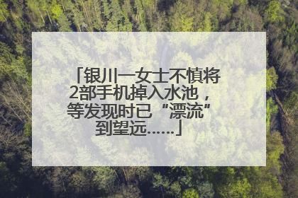银川一女士不慎将2部手机掉入水池，等发现时已“漂流”到望远……
