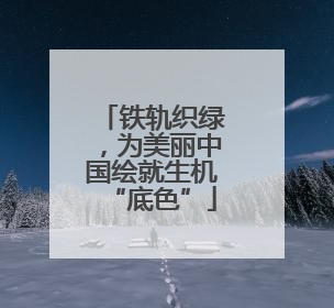 铁轨织绿，为美丽中国绘就生机“底色”