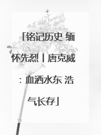 铭记历史 缅怀先烈丨唐克威：血洒水东 浩气长存