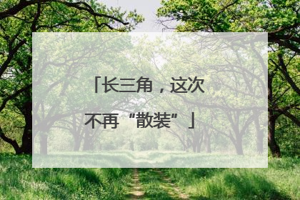 长三角，这次不再“散装”