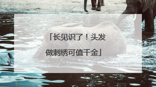 长见识了！头发做刺绣可值千金