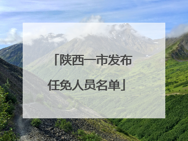 陕西一市发布任免人员名单