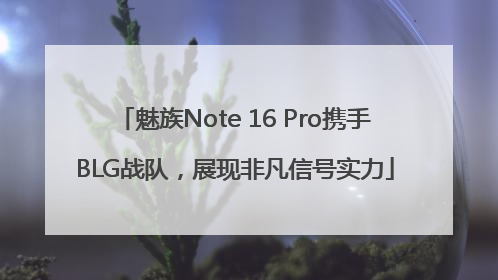 魅族Note 16 Pro携手BLG战队，展现非凡信号实力