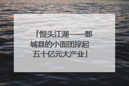 馒头江湖——鄄城县的小面团撑起五十亿元大产业