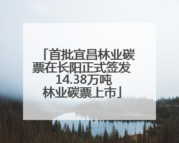 首批宜昌林业碳票在长阳正式签发 14.38万吨林业碳票上市