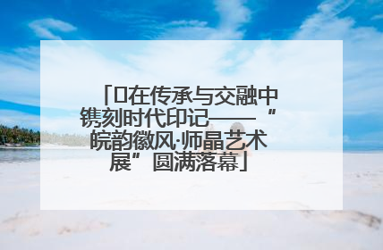 ﻿在传承与交融中镌刻时代印记——“皖韵徽风·师晶艺术展”圆满落幕