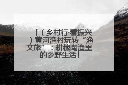 （乡村行·看振兴）黄河渔村玩转“渔文旅”：耕稼陶渔里的乡野生活